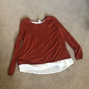 Layered sweater